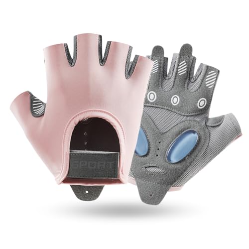 Proberos Women Workout Gloves Women CrossFit Gloves Gym Gloves with Anti Slip Silione Pad Palm Design Compression Fitness Gloves Summer Breathable Fingerless Gym Gloves, M, Pink Proberos Women Workout Gloves Women CrossFit Gloves Gym Gloves with Anti Slip Silione Pad Palm Design Compression Fitness Gloves Summer Breathable Fingerless Gym Gloves, M, Pink